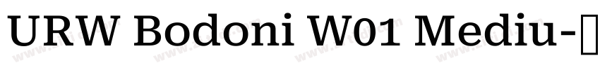 URW Bodoni W01 Mediu字体转换